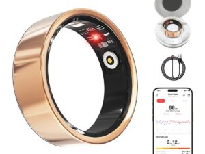 Fitness Eddy 31 Health Smart Ring, Fitness Tracker, With Heart Rate, Blood Oxygen, Heart Rate Variability, Sleep Monitoring, Step Count, IP68 Compatible With IPhone And Android, No Subscription Fee Required